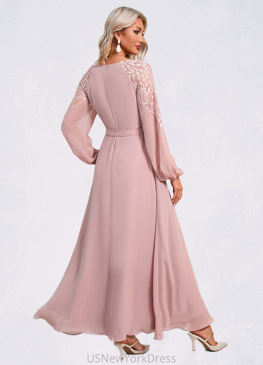 Theresa V-Neck Elegant A-line Chiffon Dresses DJP0022360