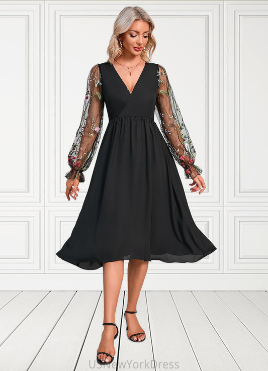 Kamila V-Neck Elegant A-line Tulle Dresses DJP0022396