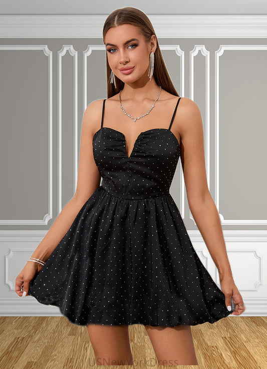 Kendal Sequins Sweetheart Sexy A-line Polyester Mini Dresses DJP0022535