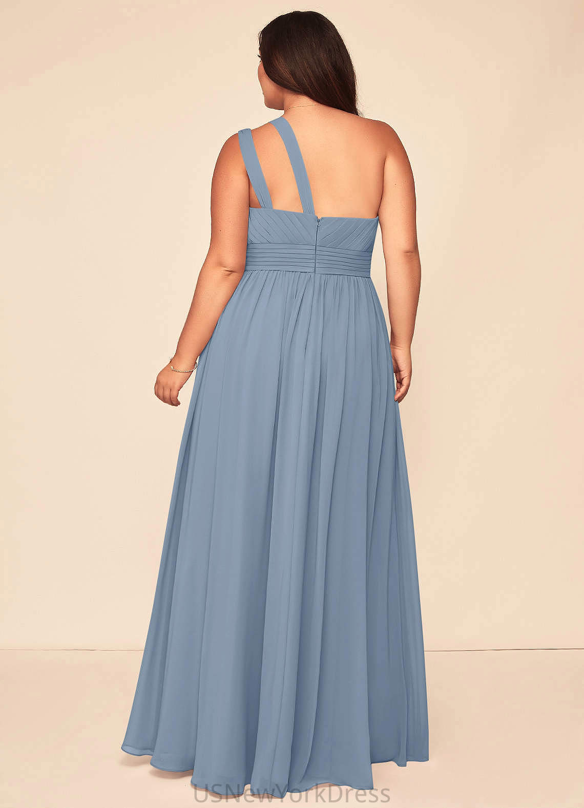 Payten Sleeveless Natural Waist A-Line/Princess Floor Length Spaghetti Staps Bridesmaid Dresses