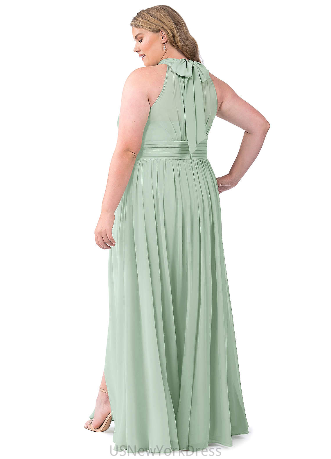 Kassidy Natural Waist A-Line/Princess Sleeveless Floor Length Scoop Bridesmaid Dresses