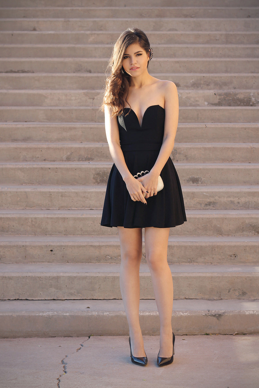 Strapless Homecoming Dresses Satin Emerson A Line Sweetheart Black Sweetheart Backless Pleated Short