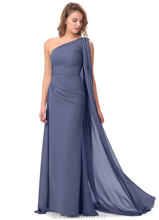 Fernanda Floor Length Natural Waist Sleeveless Spaghetti Staps A-Line/Princess Bridesmaid Dresses