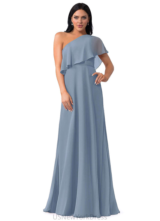 Araceli A-Line/Princess Natural Waist Sleeveless Floor Length V-Neck Bridesmaid Dresses