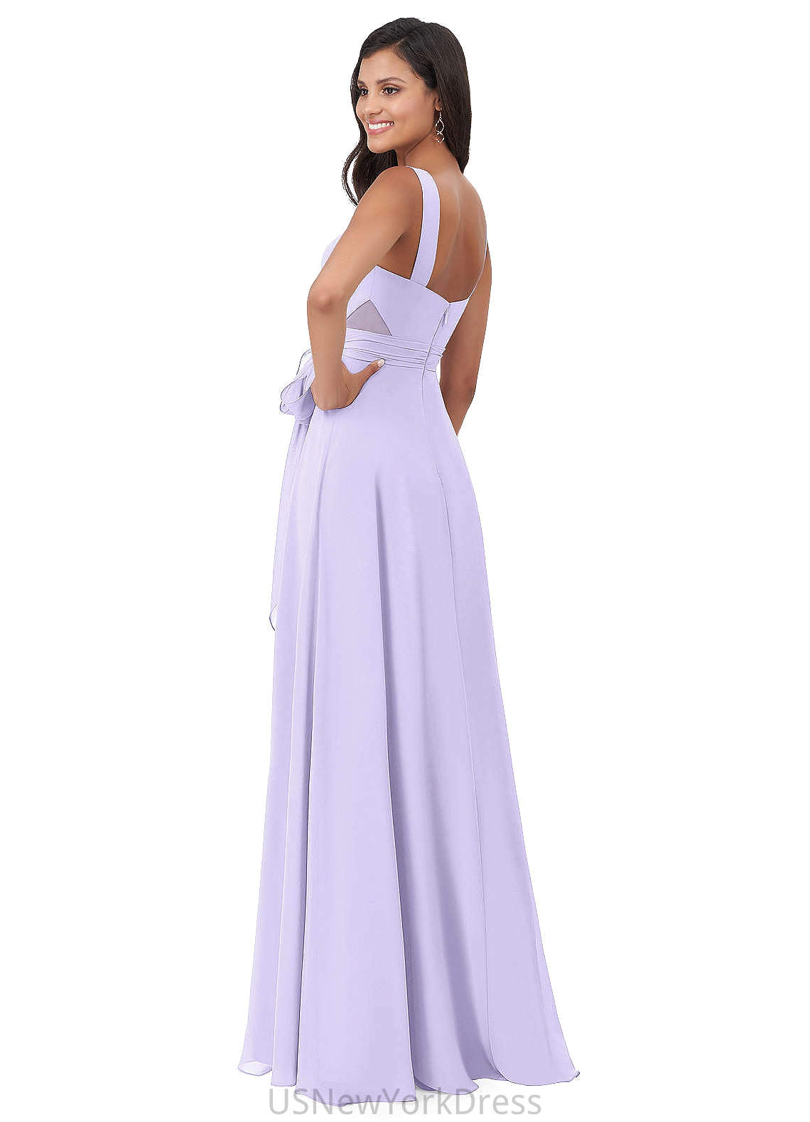 Larissa Scoop A-Line/Princess Sleeveless Floor Length Natural Waist Bridesmaid Dresses