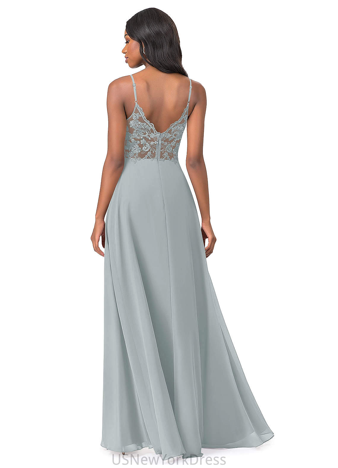 Sidney Floor Length A-Line/Princess Natural Waist Sleeveless Straps Bridesmaid Dresses