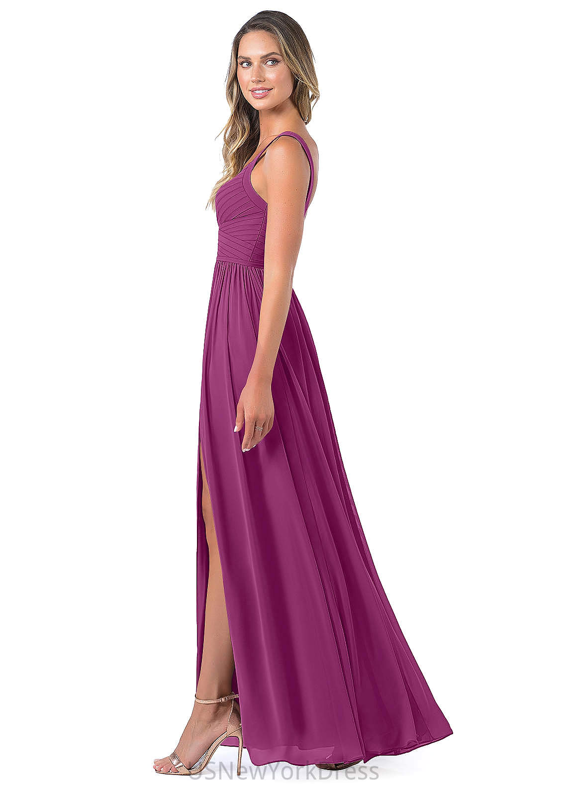 Sage V-Neck Sleeveless High Low A-Line/Princess Natural Waist Bridesmaid Dresses
