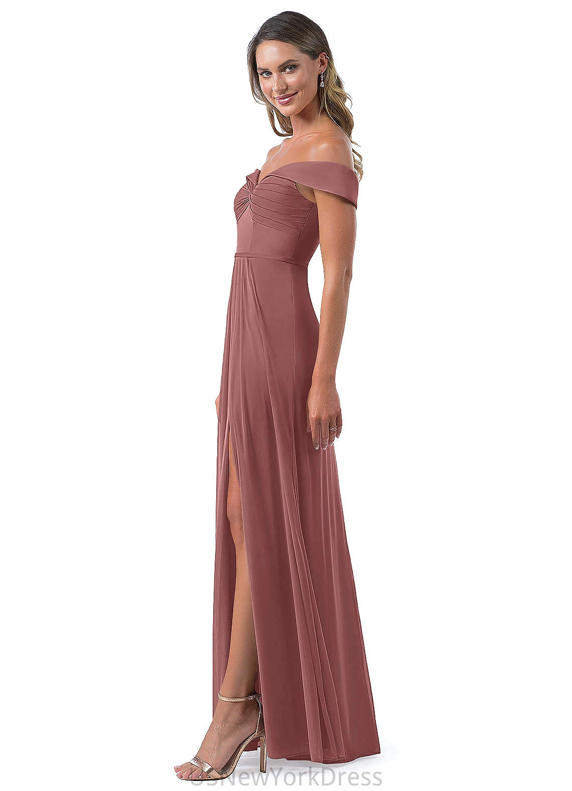 Alaina Floor Length Natural Waist Scoop Sleeveless A-Line/Princess Bridesmaid Dresses