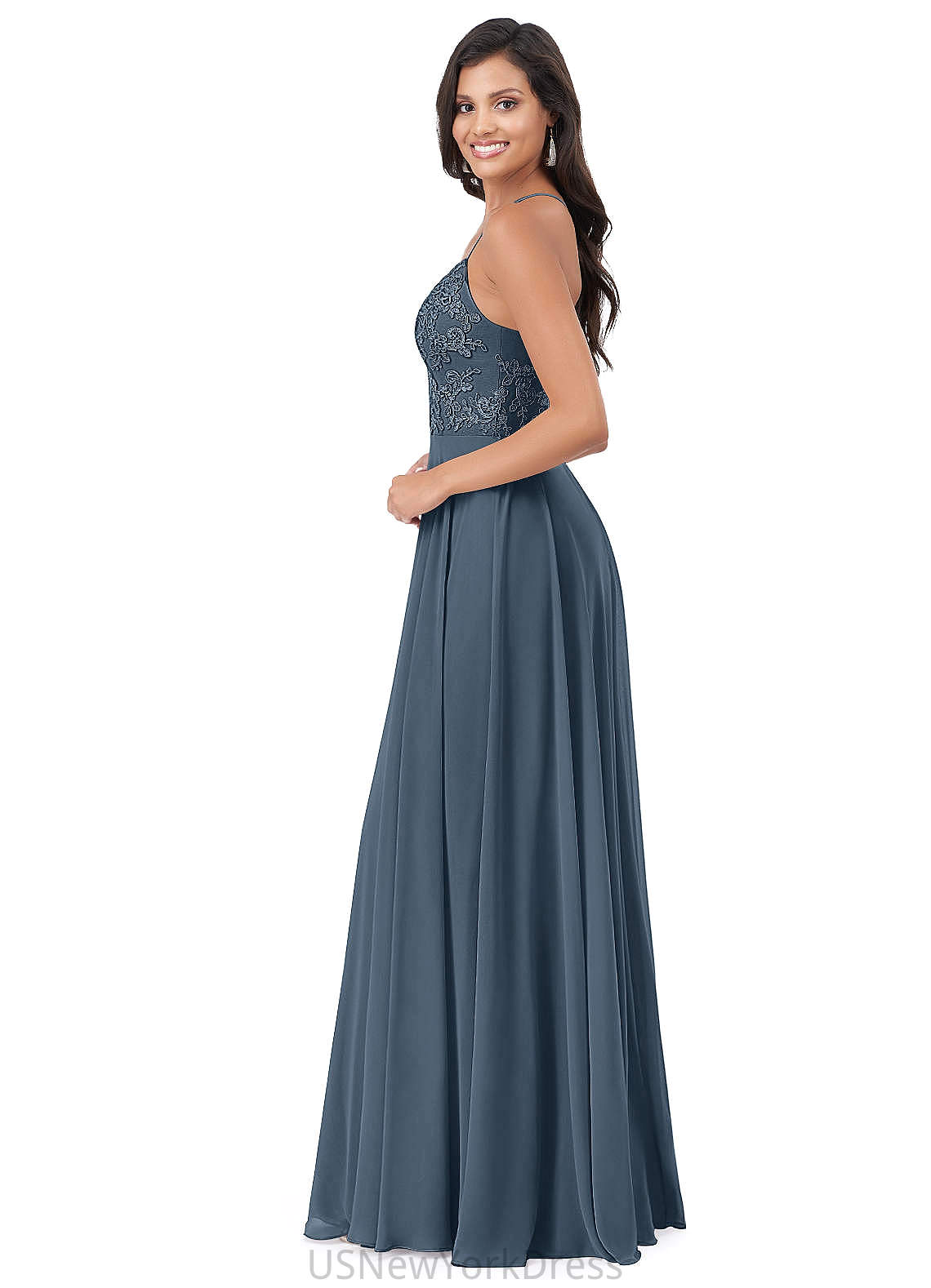 Giovanna A-Line/Princess Sleeveless Natural Waist Scoop Floor Length Bridesmaid Dresses