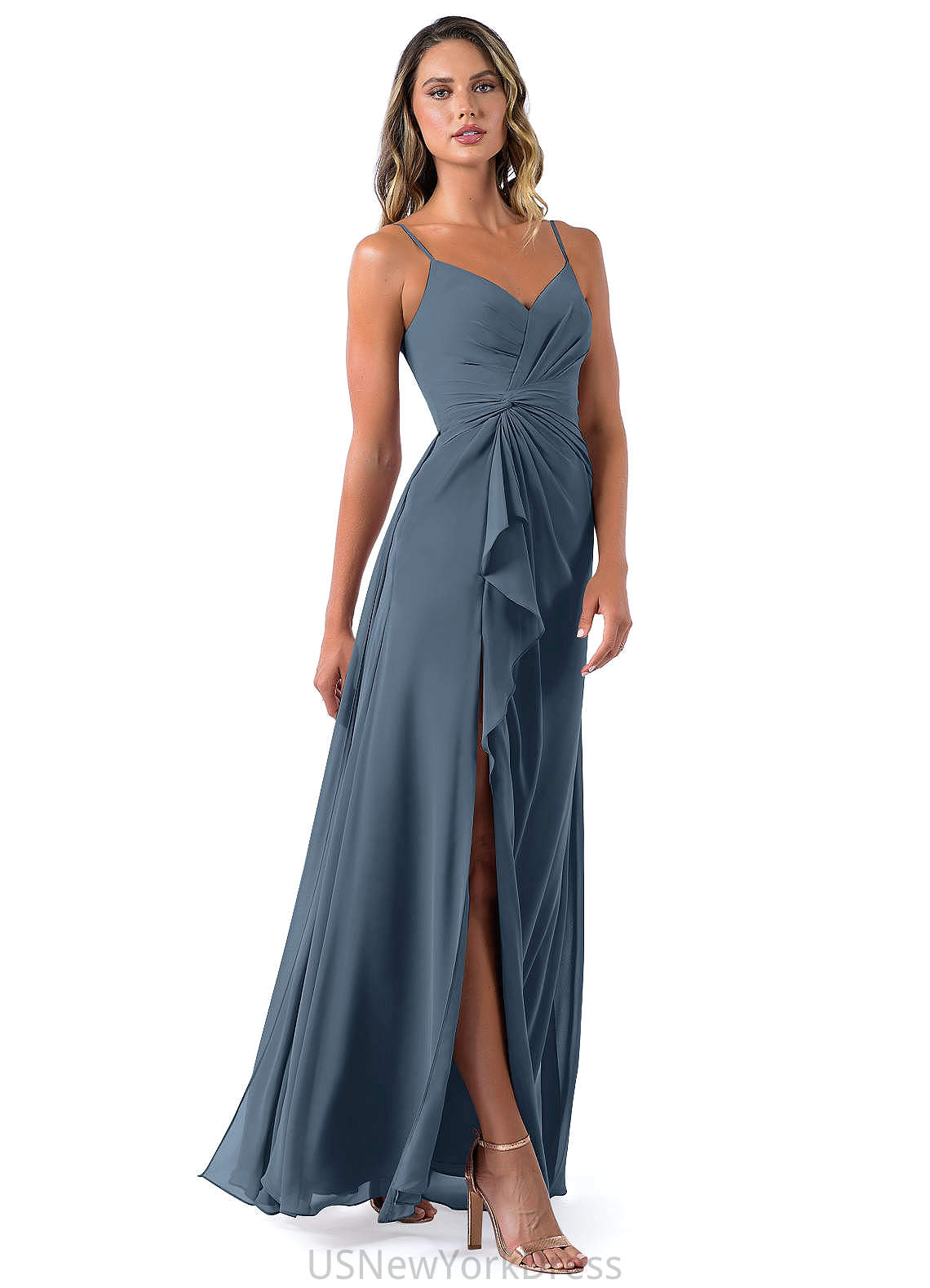Cheyenne Scoop A-Line/Princess Knee Length Sleeveless Natural Waist Bridesmaid Dresses