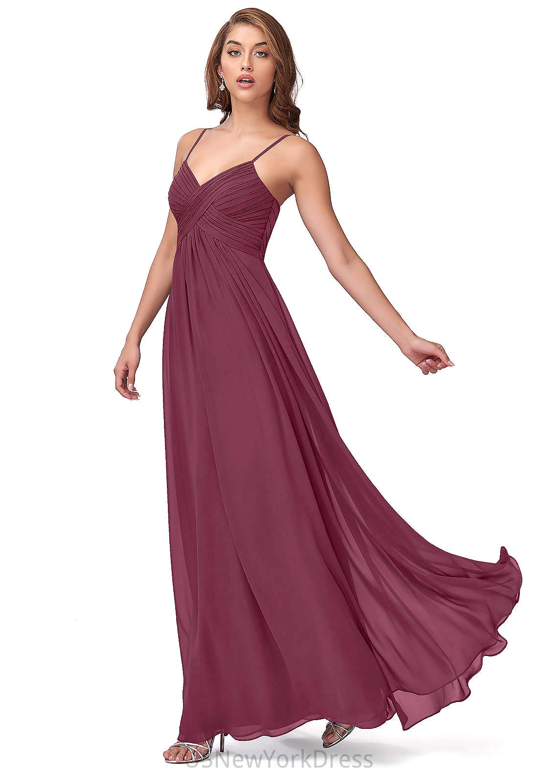 Mariam Floor Length Natural Waist Sleeveless Scoop A-Line/Princess Bridesmaid Dresses