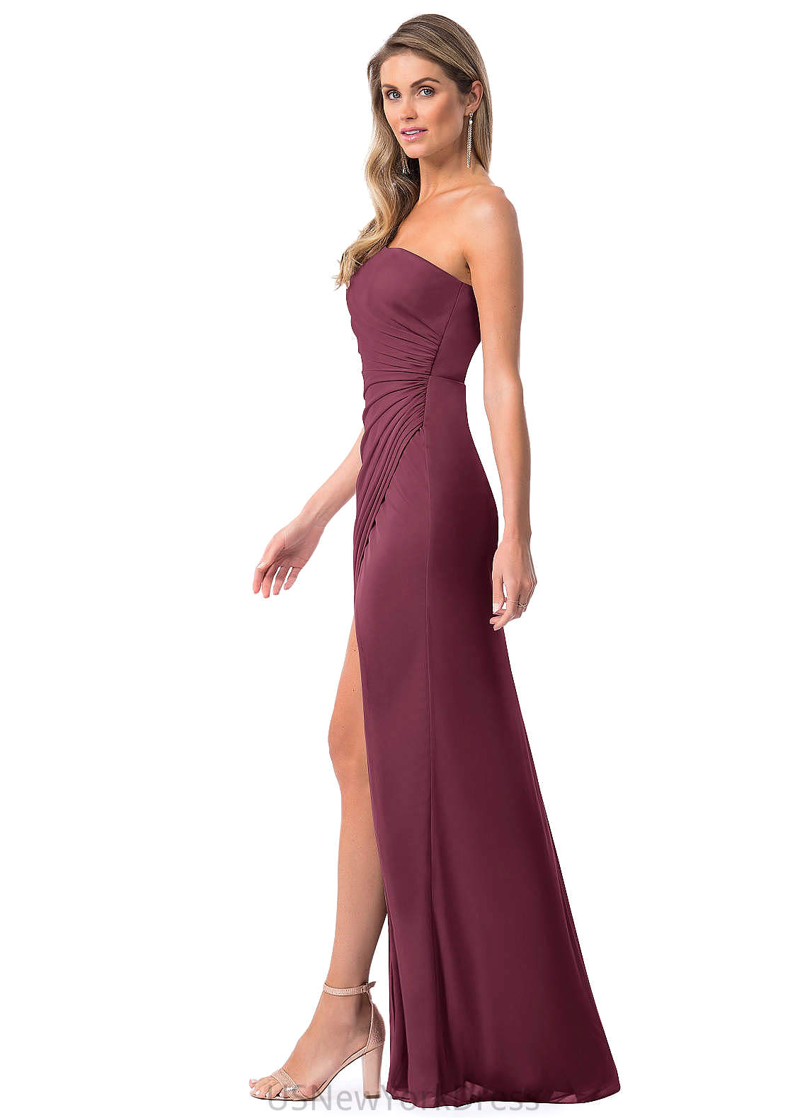 Jazmyn V-Neck Sleeveless Floor Length Natural Waist A-Line/Princess Bridesmaid Dresses