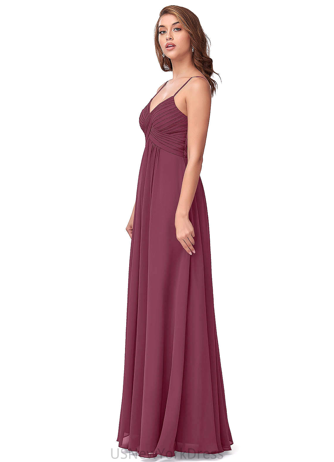 Mariam Floor Length Natural Waist Sleeveless Scoop A-Line/Princess Bridesmaid Dresses