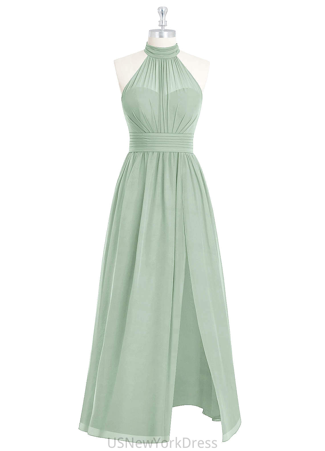 Kassidy Natural Waist A-Line/Princess Sleeveless Floor Length Scoop Bridesmaid Dresses