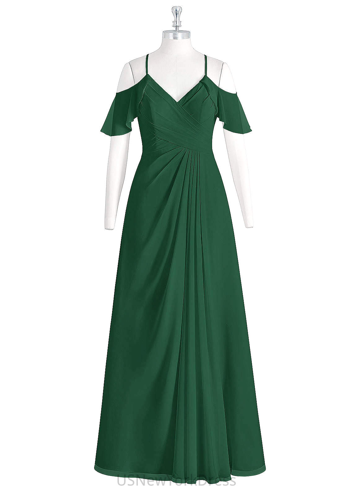 Mira A-Line/Princess V-Neck Sleeveless Floor Length Natural Waist Bridesmaid Dresses