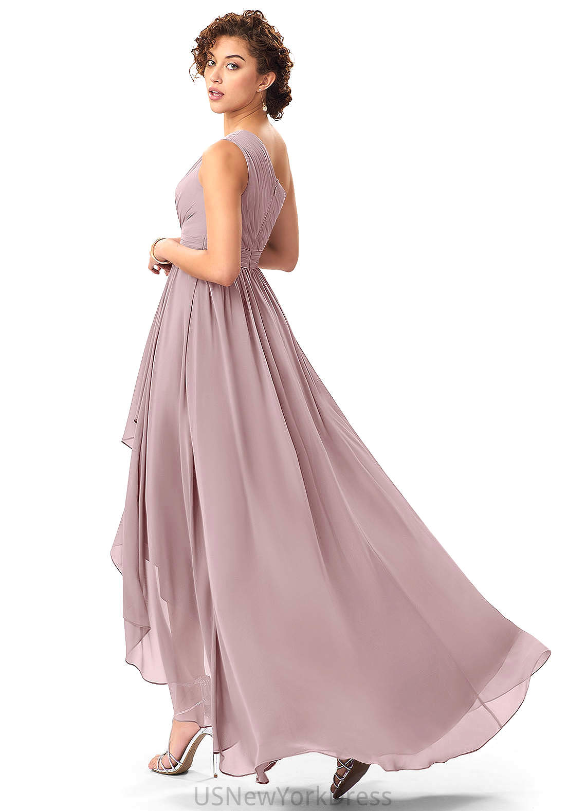 Marie Empire Waist Sleeveless Floor Length Scoop Bridesmaid Dresses