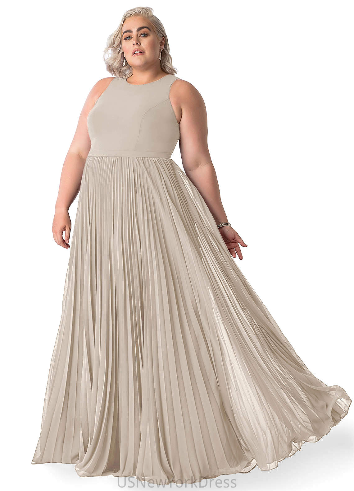 Ashlyn Floor Length Trumpet/Mermaid Natural Waist Spandex Sleeveless Off The Shoulder Bridesmaid Dresses