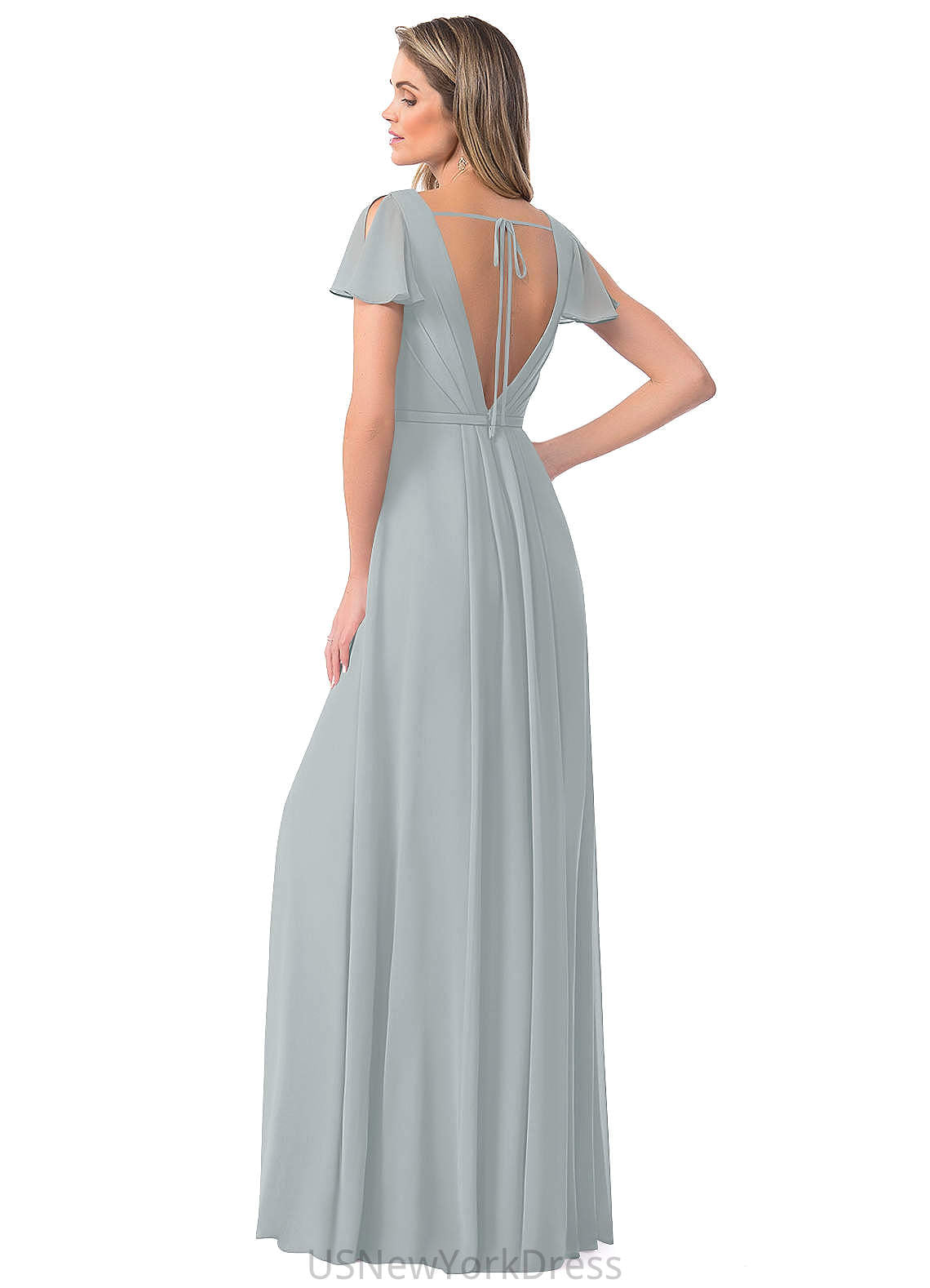 Savanna Straps Trumpet/Mermaid Natural Waist Floor Length Sleeveless Bridesmaid Dresses