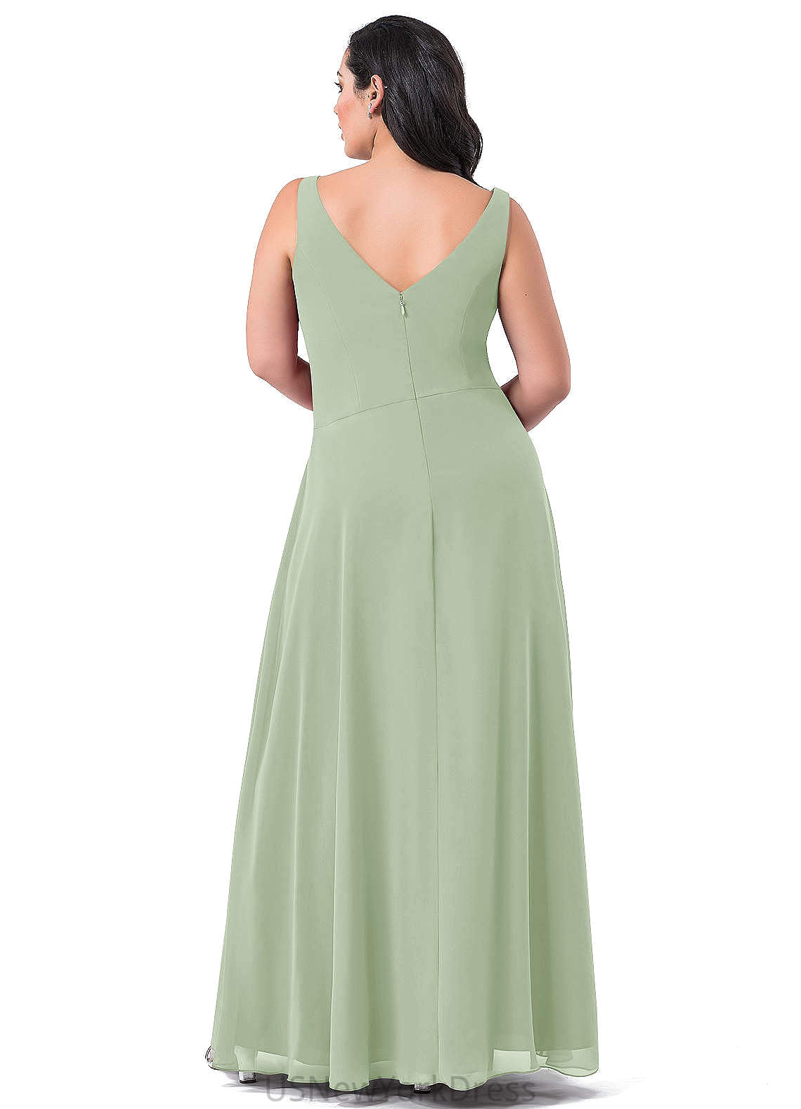 Melissa A-Line/Princess Sleeveless Floor Length Scoop Natural Waist Bridesmaid Dresses