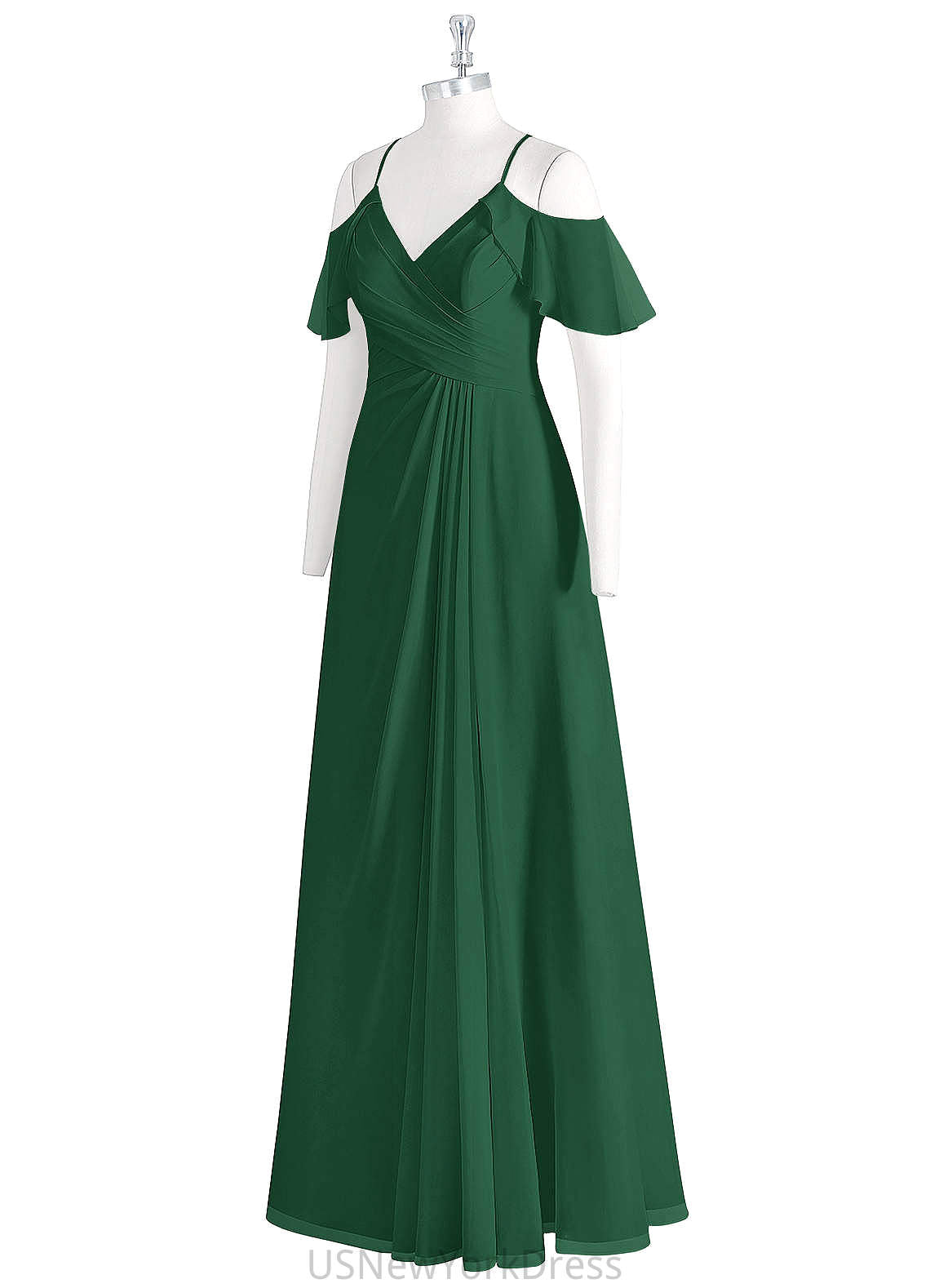 Mira A-Line/Princess V-Neck Sleeveless Floor Length Natural Waist Bridesmaid Dresses