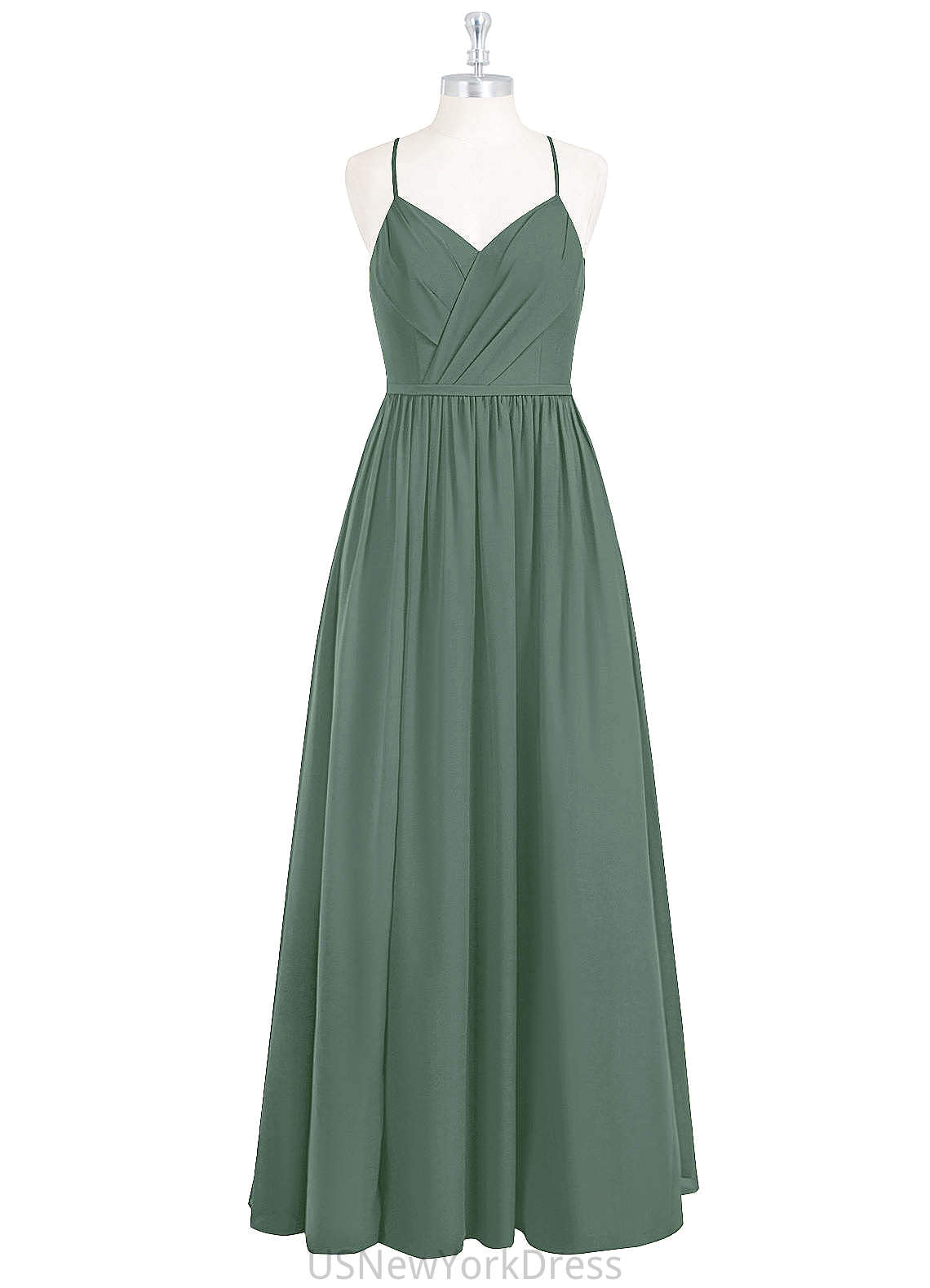 Gracelyn A-Line/Princess Natural Waist Floor Length Sleeveless V-Neck Bridesmaid Dresses