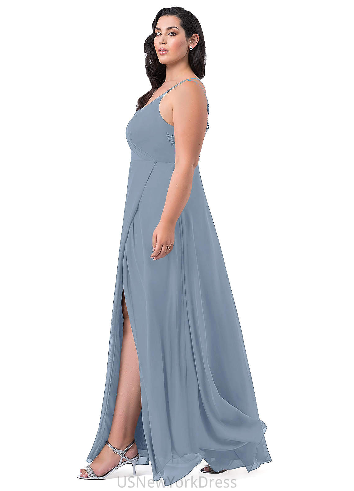Karley Natural Waist Sleeveless A-Line/Princess Scoop Floor Length Bridesmaid Dresses