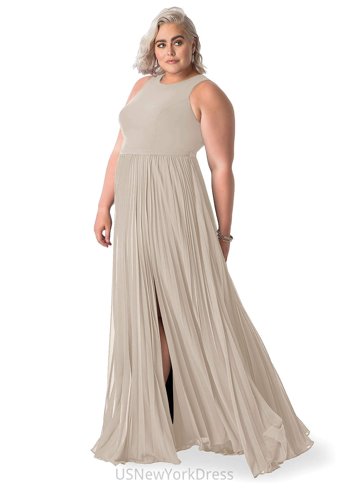 Ashlyn Floor Length Trumpet/Mermaid Natural Waist Spandex Sleeveless Off The Shoulder Bridesmaid Dresses