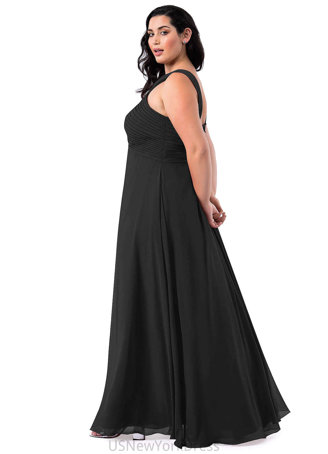 Shiloh Natural Waist Straps A-Line/Princess Floor Length Sleeveless Bridesmaid Dresses