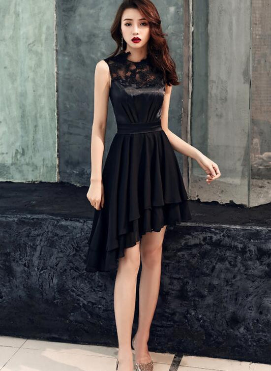 Chiffon Lace Homecoming Dresses Satin Janiah Chic High Low And Party Dress, High Low CD20821