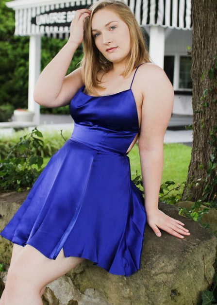 , Plus Size Nia Royal Blue Homecoming Dresses For Teen, Cheap Hoco Dress CD2934