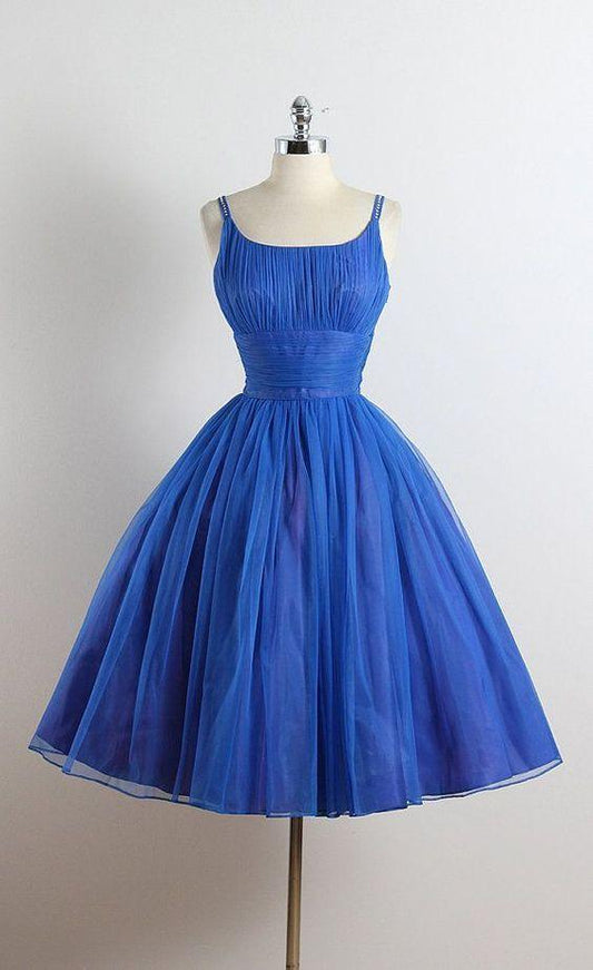 Vintage Style A -Line Sleeves Homecoming Dresses Joanne Cocktail Tulle Knee Length Dresses CD9246