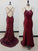 Sweep/Brush Sleeveless Train V-neck Sheath/Column Ruffles Sequins Dresses