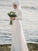 Floor-Length Sleeves Applique Long Jewel A-Line/Princess Chiffon Wedding Dresses