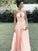 Sleeveless Floor-Length Halter A-Line/Princess Ruched Chiffon Dresses