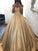 Off-the-Shoulder Sweep/Brush Sleeveless Gown Train Ball Applique Satin Dresses