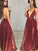 Straps Sleeveless A-Line/Princess Chiffon Spaghetti Floor-Length Ruched Dresses
