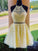 Sleeveless Tulle Applique Halter A-Line/Princess Short/Mini Homecoming Dresses
