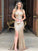 Sheath/Column Sweep/Brush Train Off-the-Shoulder Sleeveless Sequins Ruched Dresses