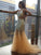 Trumpet/Mermaid Sequin Tulle Sleeveless Halter Court Train Dresses