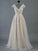 Floor-Length Applique Sleeveless V-neck A-Line/Princess Lace Wedding Dresses