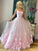 Tulle Applique Bateau A-Line/Princess Floor-Length Sleeveless Dresses
