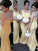 Scoop Trumpet/Mermaid Sleeveless Floor-Length Beading Satin Bridesmaid Dresses