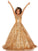 Sequins A-line/Princess Sleeveless Halter Long Sequin Flower Girl Dresses