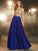 Floor-Length Scoop Sleeveless A-Line/Princess Crystal Chiffon Dresses