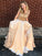 Scoop Floor-Length Sleeveless A-Line/Princess Beading Satin Dresses