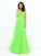 Sleeveless One-Shoulder Rhinestone A-line/Princess Long Chiffon Dresses