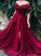 Sweep/Brush Train Sleeves Off-the-Shoulder A-Line/Princess 1/2 Ruffles Tulle Dresses
