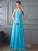 Sleeveless A-Line/Princess Straps Pleats Long Chiffon Dresses
