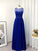 A-Line/Princess Paillette Scoop Chiffon Sleeveless Floor-Length Dresses
