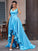 Ruffles A-Line/Princess V-neck Satin Sleeveless Asymmetrical Dresses